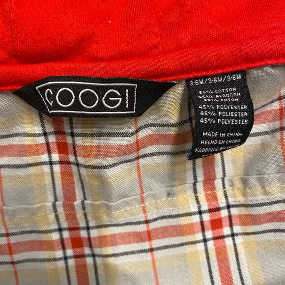 Coogi Baby Plaid Zip Up Vest with Pockets and Hood Red Yellow Grey 3-6 months - Picture 5 of 6